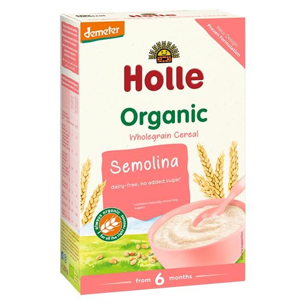 Holle Organic Wholegrain Cereal Semolina, pack of 6