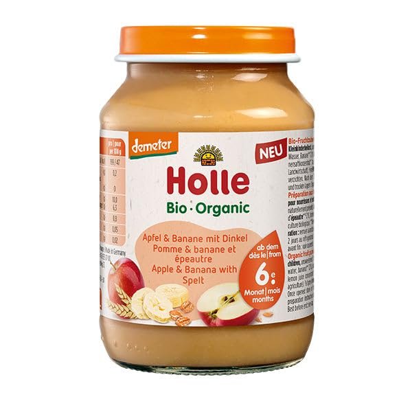 Holle Apple & Banana with Spelt, pack of 6