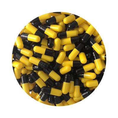 DR T&T size0 Size 0 Gelatine Gelatin Capsule Yellow Black (100)
