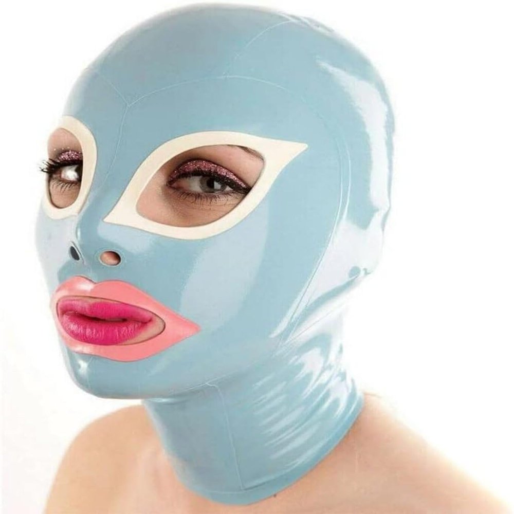 Latex Hood Back Zipper Rubber Mask for Club Party Wear Costume,Custom Color,Custom Size