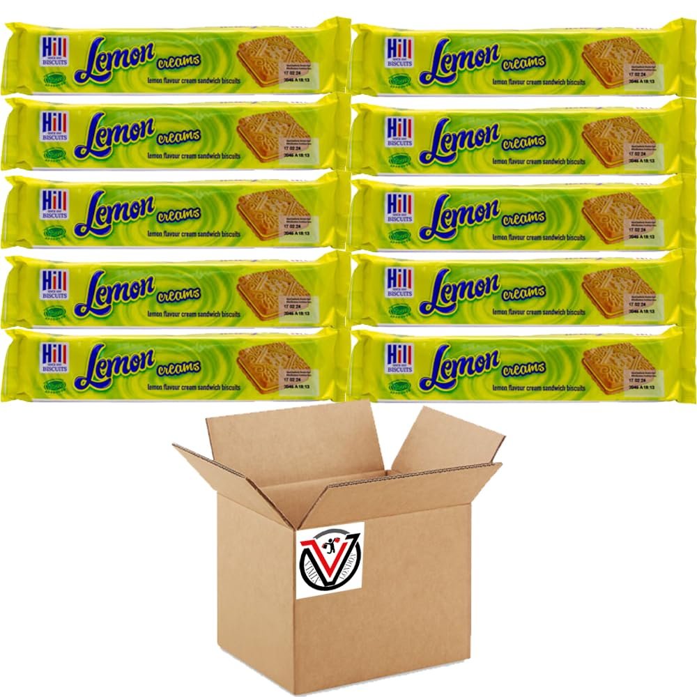 10 x VIMIX Lemon Flavoured Cream Sandwich Biscuits 150g