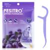 Medo 100 Pcs Dental Floss, Floss Sticks Dental 2 in 1 Portable Toothpicks, Disposable Interdental Cleaning Tool for Travel, Home, Office, Restaurant (Purple) view 1