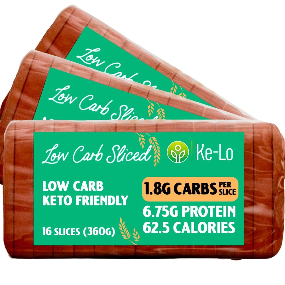 Keto-Pro Low Carb Keto Friendly Bread (3 Pack) | Keto Bread | Low Carb Bread | Low Calorie Bread Helping You Stay Fuller for Longer | Low Carb Snacks & Keto Food | Low Carb Bread UK