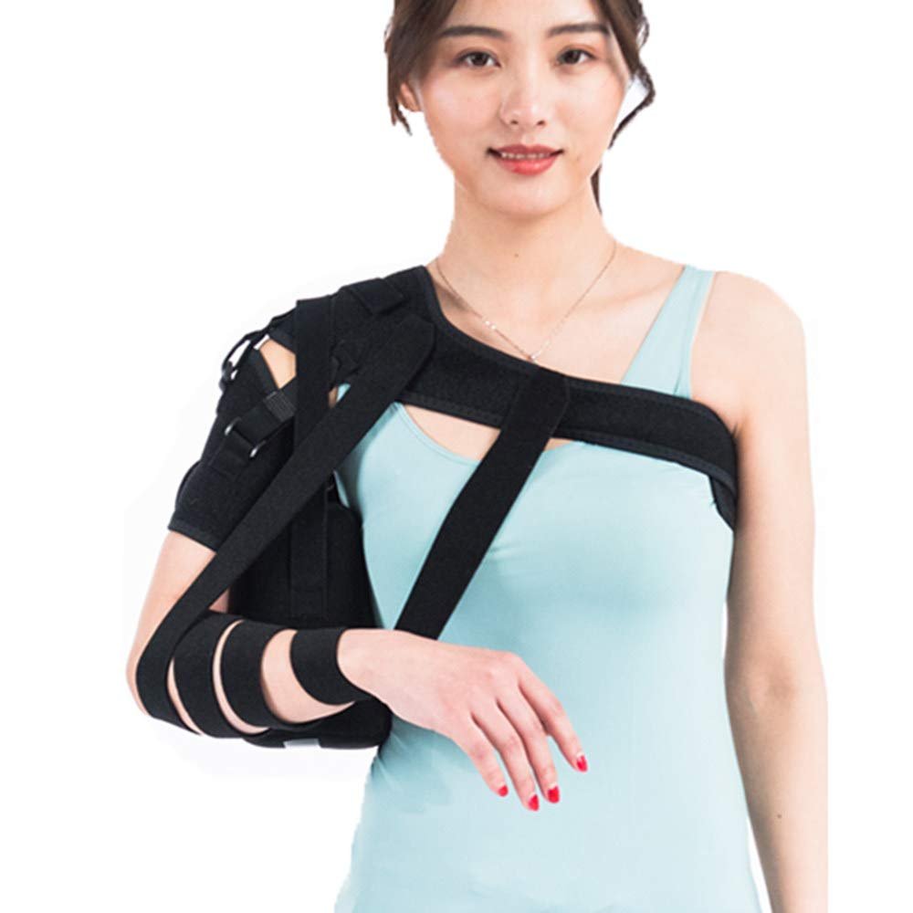 Samnuerly Arm Sling - Shoulder Immobilizer Medical Support Strap for Broken Fractured Arm Elbow Wrist, Adjustable Shoulder Rotator Cuff Support Brace, Left and Right Arm,M