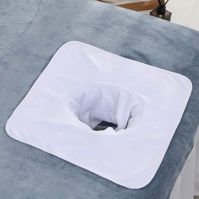 35 * 35cm Massage Bed Cover with Face HoleMassage Table Cover,Reusable Spa Beauty Bed Cover Towel with Face Hole Massage Bed Sheet for Skin Care