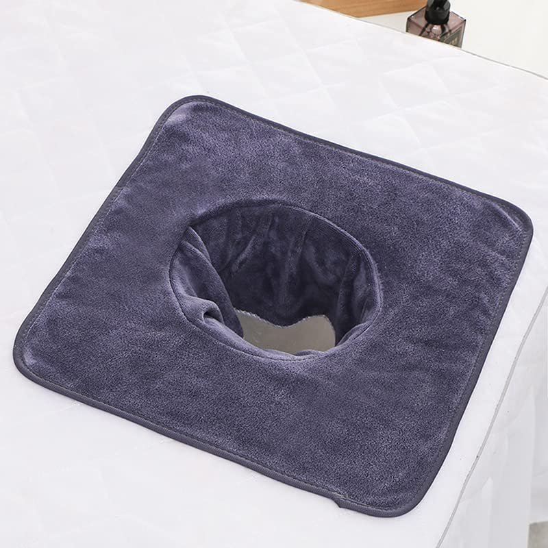35 * 35cm Massage Bed Cover with Face HoleMassage Table Cover,Reusable Spa Beauty Bed Cover Towel with Face Hole Massage Bed Sheet for Skin Care