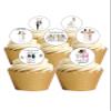 24 Precut Will You Be My Bridesmaid/Maid of Honour/Flower Girl Wedding Team Bride Edible Wafer Paper Cake Toppers Decorations view 1