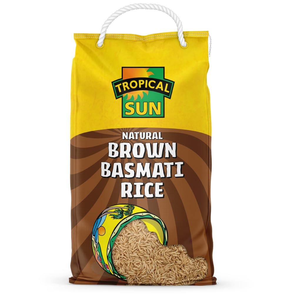 Tropical Sun Natural Brown Basmati Rice (Wholegrain), 5KG Bag | Nutritious & Aromatic Basmati Rice | Perfect for Healthy Meals | Ideal for Everyday Cooking