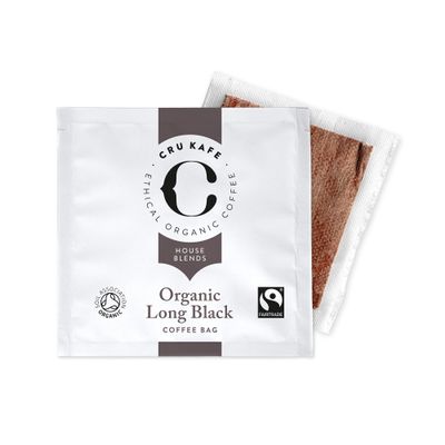 Cru Kafe Coffee Bags, Strong Big Bodied & Smoky-Sweet, 200 individual Bags