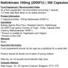 Nattokinase 100mg (2000FU) Capsules - Natto - Soybean (360 Capsules) view 2