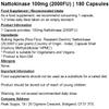 Nattokinase 100mg (2000FU) Capsules - Natto - Soybean (180 Capsules) view 2