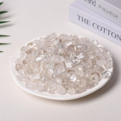 100g Natural Stones Clear Quartz Pink Crystal Amethyst Citrine Fluorite Aventurine Tiger Eye Obsidian Gravel for Decoration Home,Clear Quartz 9-12mm,100g