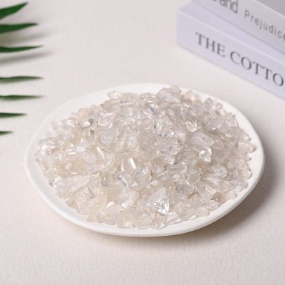 100g Natural Stones Clear Quartz Pink Crystal Amethyst Citrine Fluorite Aventurine Tiger Eye Obsidian Gravel for Decoration Home,Clear Quartz 7-9mm,100g