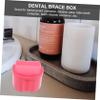 Anneome 4pcs Portable Denture Case for People Who Wear Denture and Retainer, Lightweight Abs and Pp Material, Convenient Magnetic Closure, for Travel and Camping Storage view 3