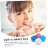 Anneome 4pcs Portable Denture Case for People Who Wear Denture and Retainer, Lightweight Abs and Pp Material, Convenient Magnetic Closure, for Travel and Camping Storage view 4