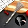 2 Pack Cookware Scrubber Brush, Stainless Steel Pots Pans Cleaning Brush with a Long Handle Dishwashing Scrubber for Ovens Grills view 2
