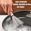 2 Pack Cookware Scrubber Brush, Stainless Steel Pots Pans Cleaning Brush with a Long Handle Dishwashing Scrubber for Ovens Grills view 3