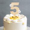 Wooden Daisy Cake Topper For 5th Birthday - Daisy Birthday Party Decor, Retro Groovy Birthday, Boho Birthday, Wooden Cake Decorating Supplies, 5th Anniversary (Daisy 5 Cake Topper) view 3