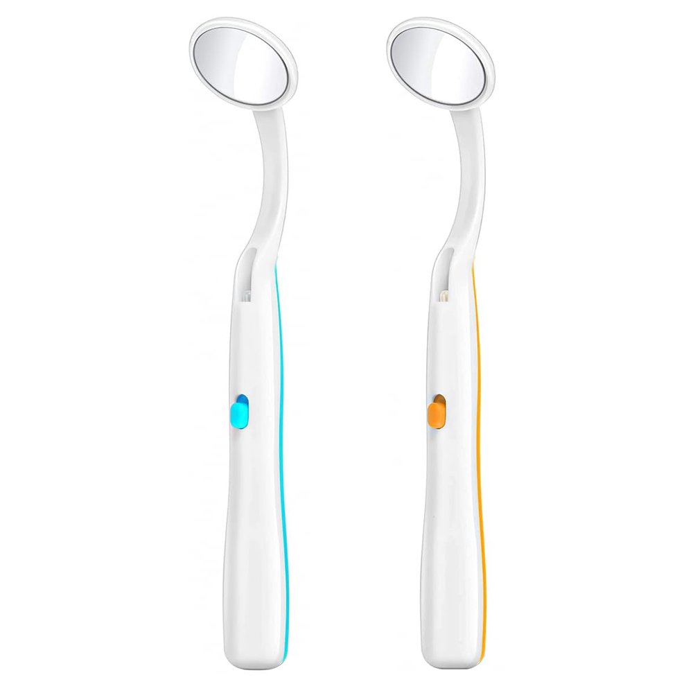 Alnicov 2PCS Dentist Mirror Dental Mirror with Light HD Anti-Fog Lenses for Oral Dental Care Oral