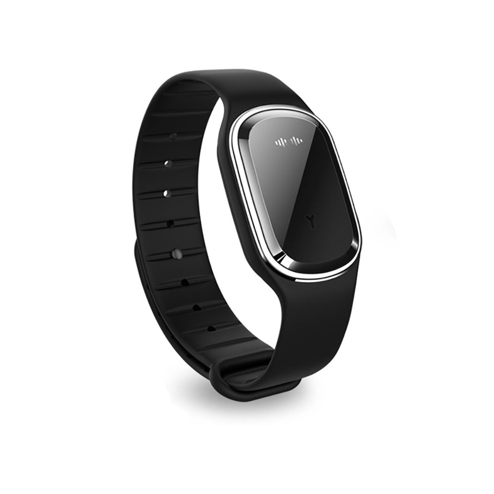 Bracelets Repellent Mosquito Ultrasonic, Electronic Anti-Mosquito Wristband Watch with USB Charging/Waterproof/Reusable/Portable for Outdoor Camping Hiking (Black(Without Time Display))