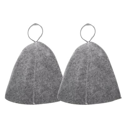 YARNOW Sauna Cap 2pcs Sauna Hat Felt Vaporarium Hat Sauna Bathing Hat Russian Banya Cap Breathable Sauna Felt Hat Ukrainian Bath Cap Steam Room Hats for Men Women Bath Accessories Grey