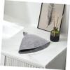YARNOW Sauna Cap 2pcs Sauna Hat Felt Vaporarium Hat Sauna Bathing Hat Russian Banya Cap Breathable Sauna Felt Hat Ukrainian Bath Cap Steam Room Hats for Men Women Bath Accessories Grey view 4