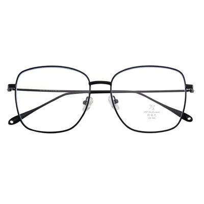 NOVESIXTDAT Blue Light Blocking Reading Glasses for Men Stylish Metal Readers with Comfort Spring Hinges Anti Glare Eyeglasses (Color : Black, Size : +0.00)
