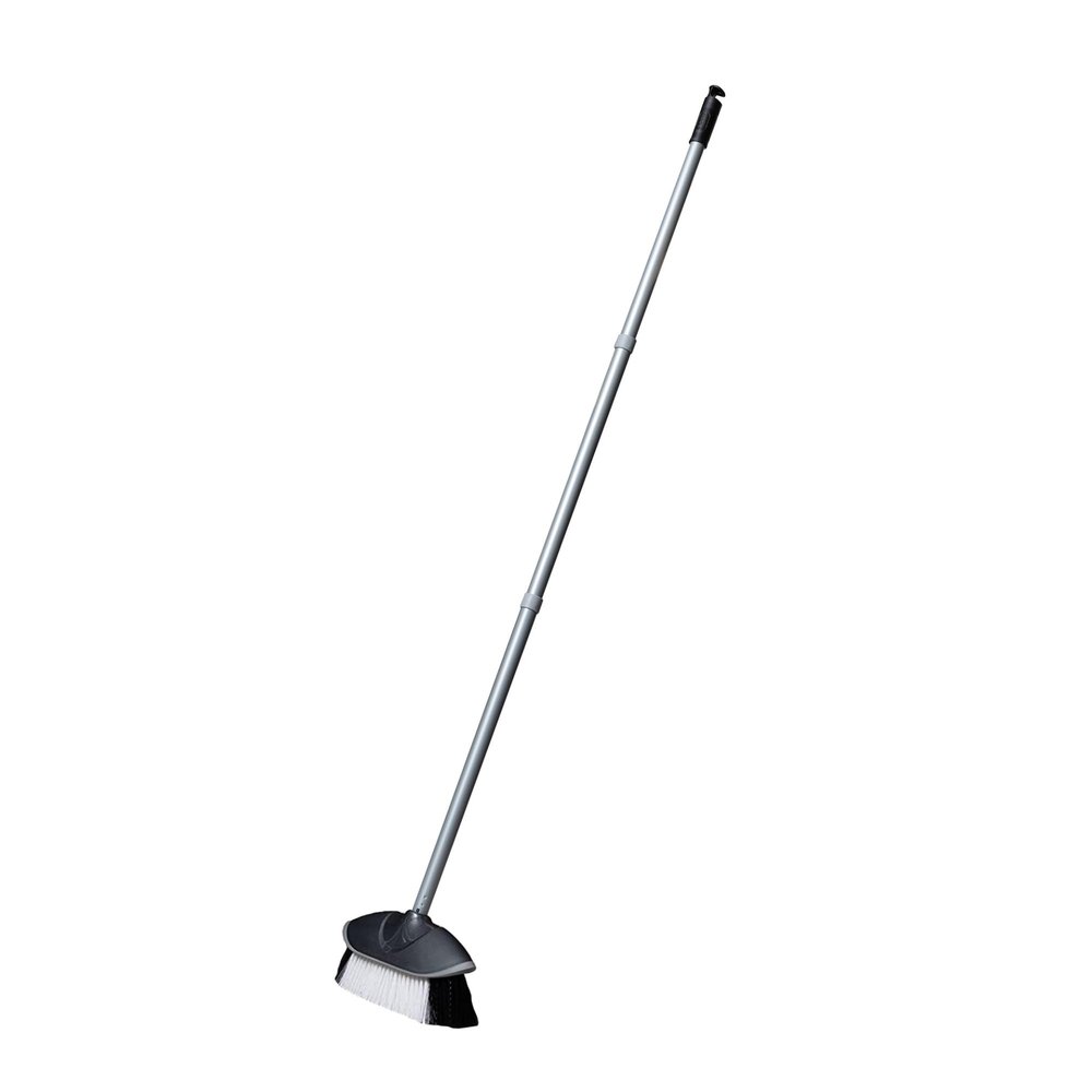 Addis Comfi grip Indoor Soft Stiff Mix Broom with Screw Fit 3pcs handle, Metallic