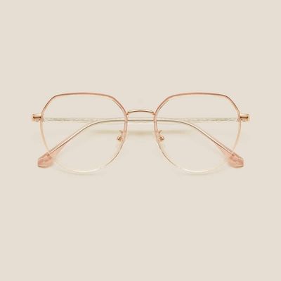 NOVESIXTDAT Stylish Metal Reading Glasses Women Men, Blue Light Blocking Computer Reader, HD Anti Glare Eyeglasses with Hinge (Color : Pink, Size : +2.00)
