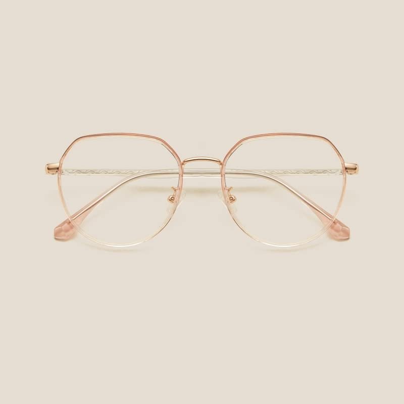 NOVESIXTDAT Stylish Metal Reading Glasses Women Men, Blue Light Blocking Computer Reader, HD Anti Glare Eyeglasses with Hinge (Color : Pink, Size : +2.00)