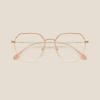 NOVESIXTDAT Stylish Metal Reading Glasses Women Men, Blue Light Blocking Computer Reader, HD Anti Glare Eyeglasses with Hinge (Color : Pink, Size : +2.00) view 1