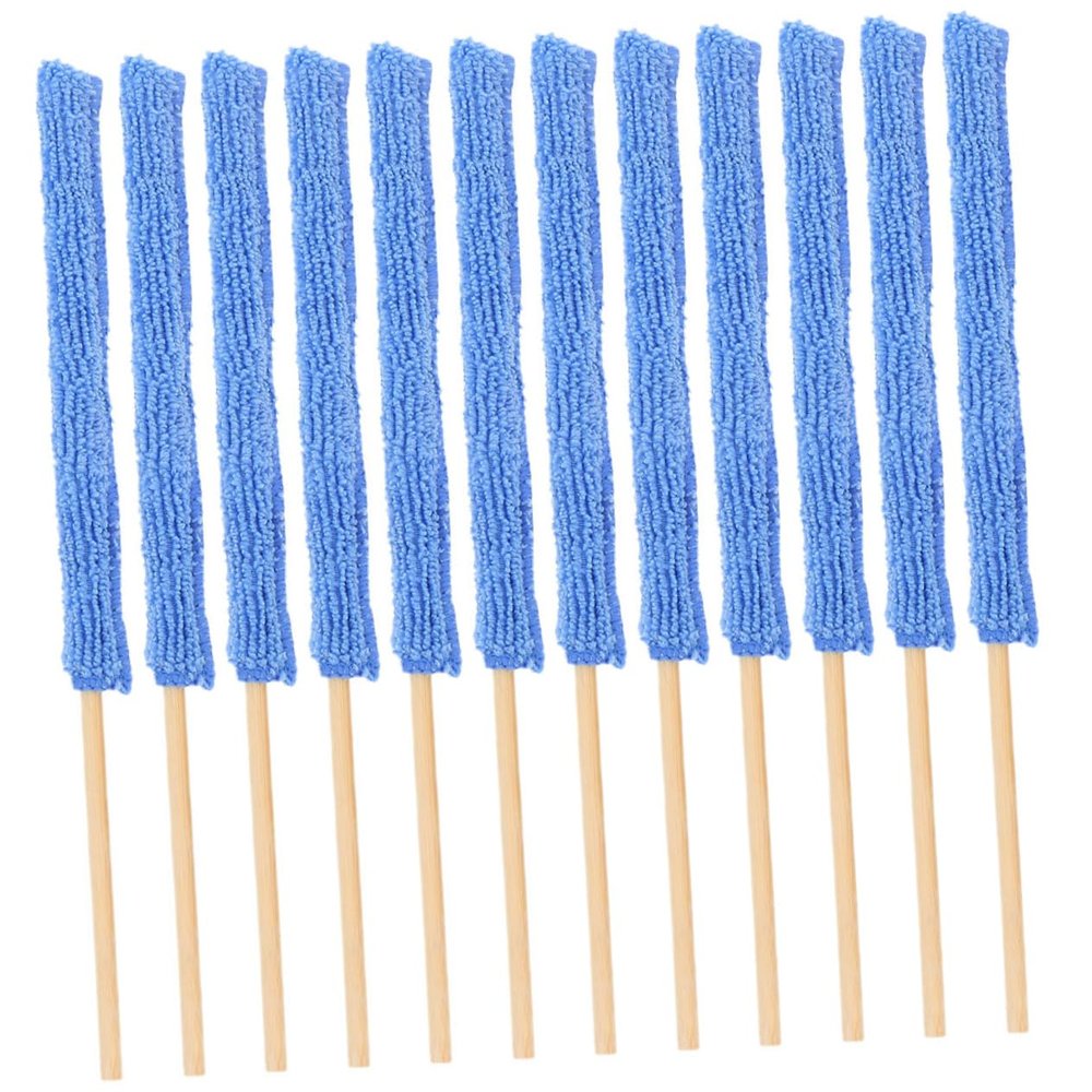 12Pcs cleaning stick washing cleaners detail dusting sticks spider web brush blinds cleaner multi-functional cleaning Mini Detail Dusters microfiber clear water bamboo cup