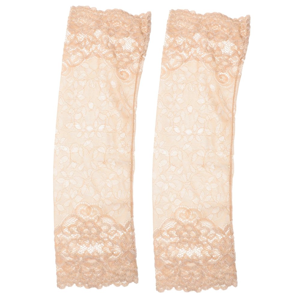 Beaupretty Lace Scar Cover Sleeves for Women 2-pack Floral Forearm Arm Sleeves Lightweight and Breathable for Sun Protection and Tattoo Covering