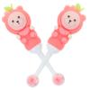 ibasenice 2pcs Kids Toothbrush Set Extra Soft Manual Toothbrush Fruit Bear Cartoon Ergonomic Handle Deep Cleaning for Boys and Girls view 1