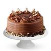 Patisserie Valerie Chocolate Layer Cake 6" - 10 Portions - Celebration Cake - Rich 4 Layer Sponge with Cream Filling - White & Dark Chocolate Topping view 1
