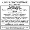 Patisserie Valerie Chocolate Layer Cake 6" - 10 Portions - Celebration Cake - Rich 4 Layer Sponge with Cream Filling - White & Dark Chocolate Topping view 2