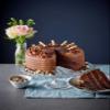 Patisserie Valerie Chocolate Layer Cake 6" - 10 Portions - Celebration Cake - Rich 4 Layer Sponge with Cream Filling - White & Dark Chocolate Topping view 3