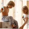 ibasenice Kids Toothbrushes 2 Pack Cute Bear Handle Soft Thin Bristles Effective Gap Cleaning Safe Material Suitable for Toddlers 0-9 Years view 3