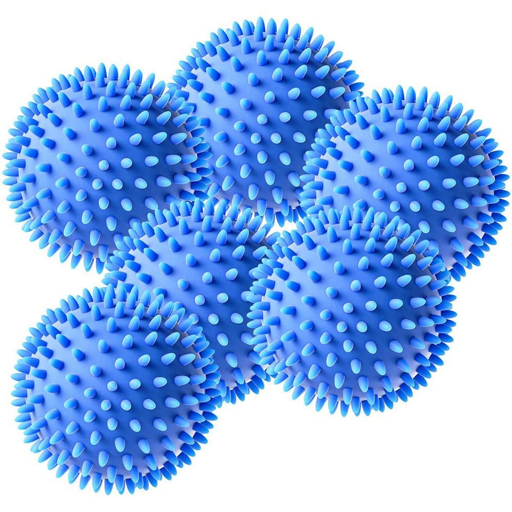 Pack of 8 Dryer Balls, Dryer Balls for Tumble Dryers, Balls for Fluffy Laundry, Hedgehog Ball, Reusable Dryer Balls (Blue)