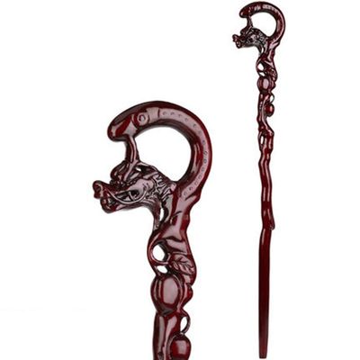 GGZONE Solid Wooden Cane, Lightweight Non-slip Walking Stick, Men&women Silver Mouth Wood Hiking Stick, 94cm Height,Crutches beautiful scenery