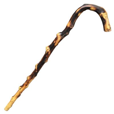 GGZONE Wood cane, Solid Wooden Cane, Walking Stick with Natural Wood Stain, Hand-Carved Grandma/Grandpa,Crutches beautiful scenery