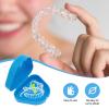 2 Pcs Retainer Cases with Vent Holes Orthodontic Dental Retainer Boxs Denture Storage Containers for Denture Braces Mouth Guard,Multifunctional Mouth Guard Case for Retainers,Mouthguards,Braces view 3