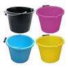 1 X Plastic Builders Bucket 3 Gallon 14 Litre Water Mixing Storage Strong with Handle and Spout Contractors Bucket Ideal for Home Garden Construction Trade DIY Animal Feed Made in U.K. (Random Colour) view 1