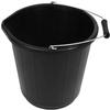 1 X Plastic Builders Bucket 3 Gallon 14 Litre Water Mixing Storage Strong with Handle and Spout Contractors Bucket Ideal for Home Garden Construction Trade DIY Animal Feed Made in U.K. (Random Colour) view 2