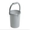 1 x 5L litre High Grade Silver Colour Durable Plastic Bucket with Litre Scale Handle & Spout for Food Storage, Garden, Cleaning, Kitchen (Silver, 5L) view 2