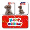 ButtonChocs Birthday Chocolate Dinosaur - Happy Birthday. Belgian Milk Chocolate Dinosaur Gift. view 2