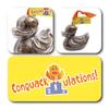 ButtonChocs Chocolate Duck - Conquackulations. Belgian Milk Chocolate Congratulations Gift. Well Done Gift. view 2