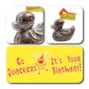 ButtonChocs Birthday Chocolate Duck - Go Quackers It's Your Birthday. Belgian Milk Chocolate Birthday Gift. view 2