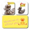 ButtonChocs Leaving Chocolate Duck - Waddle We Do Without You. Belgian Milk Chocolate Leaving Gift. Goodbye Gift. view 2