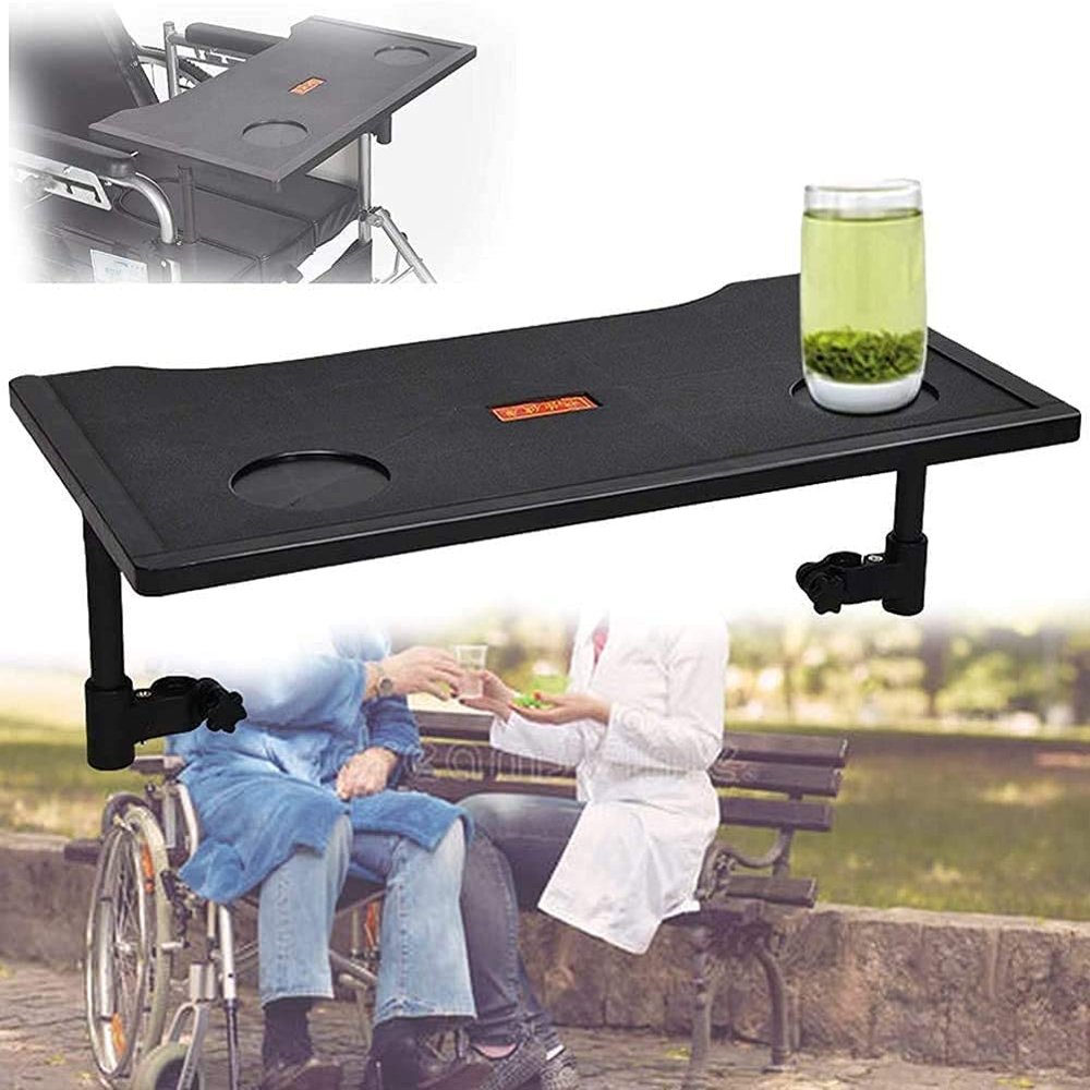 JHLP Wheelchair Dining Table Board - Universal Tray for Reading, Writing & Eating for Elderly & Patients - Ideal Adult Wheelchair Accessory